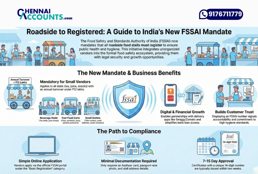  FSSAI Registration for Roadside Food Stalls